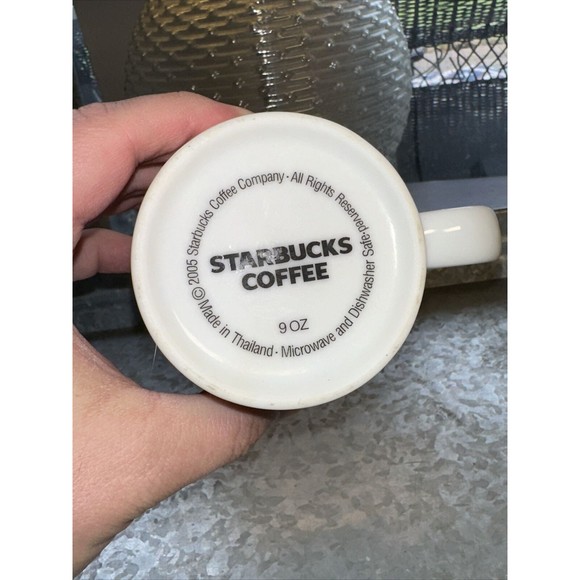 Starbucks Coffee Company Mug Ceramic Logo Drinking Cup 2005 Solid White 9 oz. - Picture 6 of 6